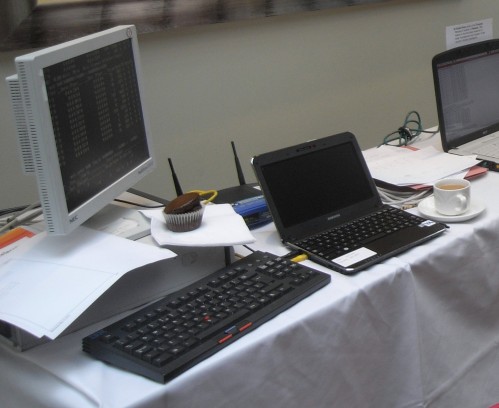 FreeBSD server, wireless router and a laptop