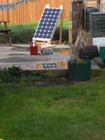 Image of PV panel in garden